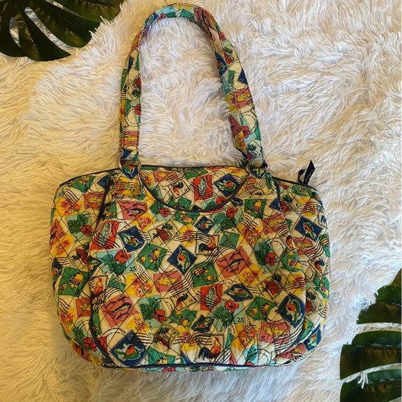 NWT Vera Bradley Cuban Stamps Glenna Shoulder Bag - Picture 5 of 16